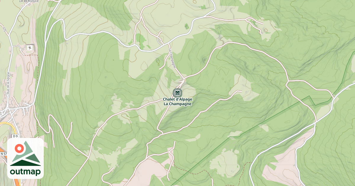 Map of Chalet d'Alpage La Champagne