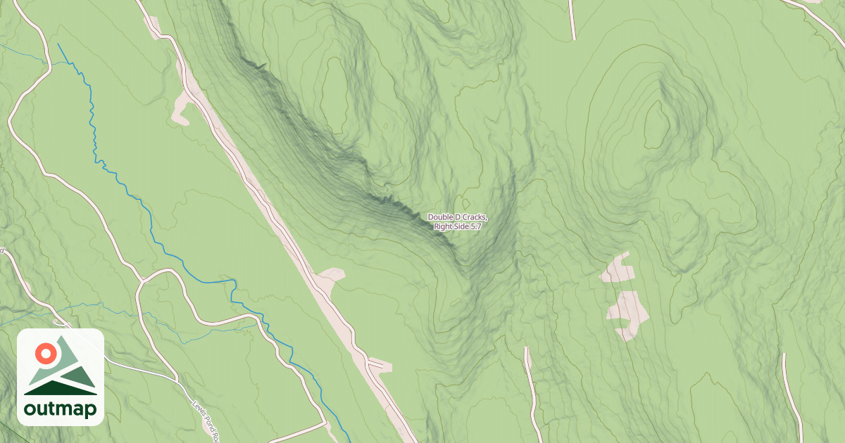 Map of Double D Cracks, Right Side