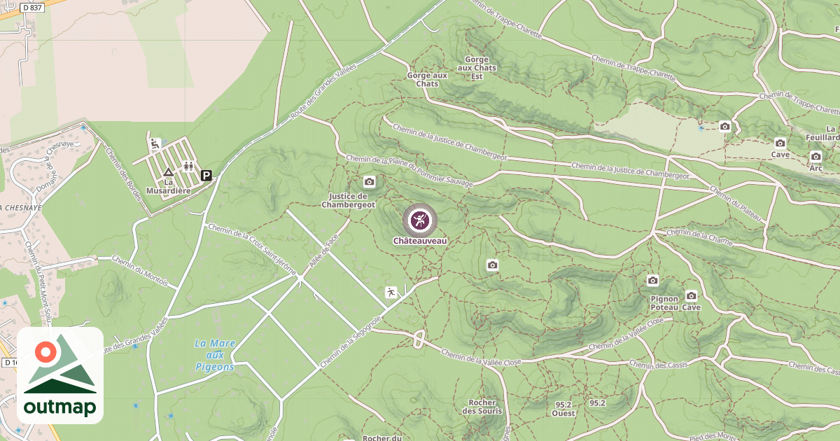 Map of Châteauveau