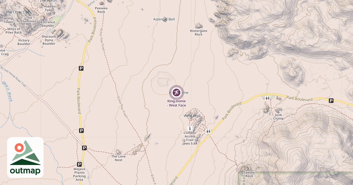 Map of King Dome - West Face