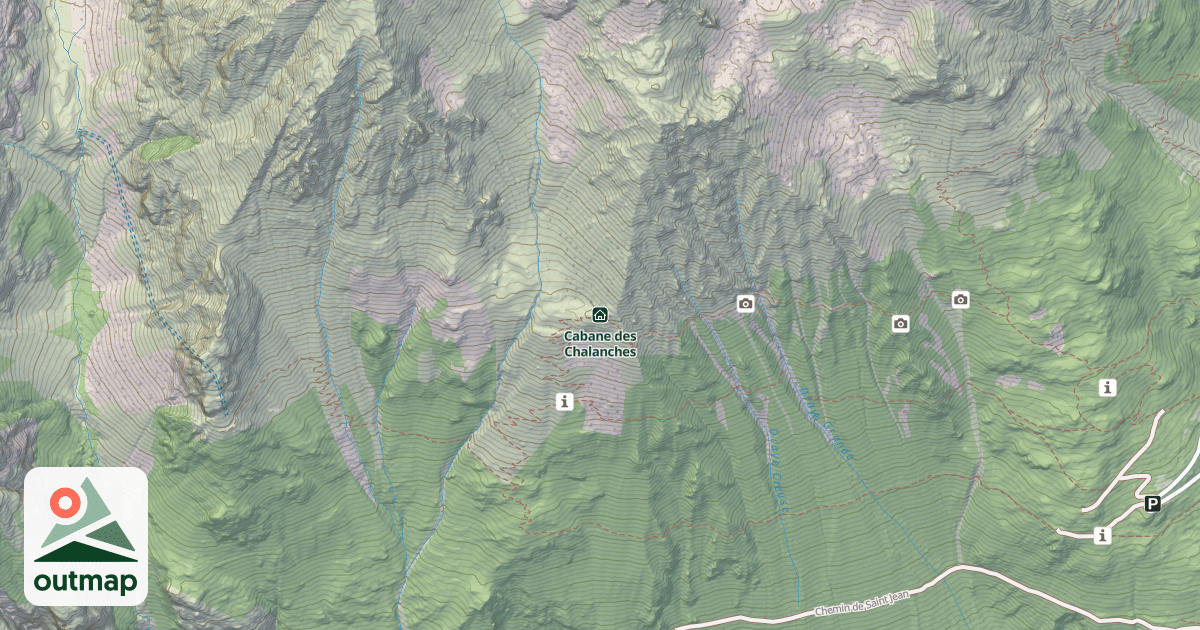 Map of Cabane des Chalanches