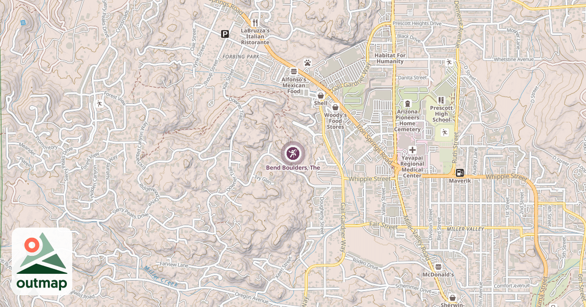 Map of Bend Boulders, The