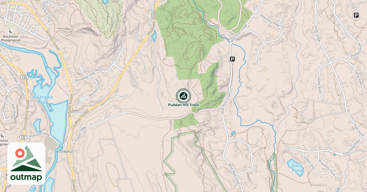 Map of Puddon Hill Trails