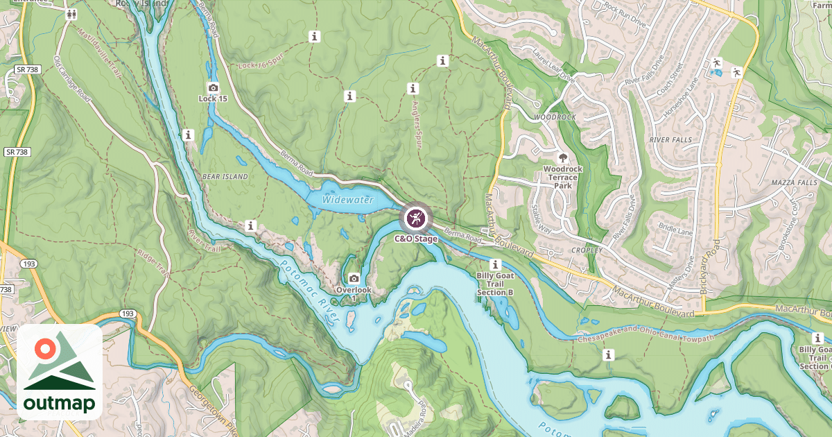 Map of C&O Stage