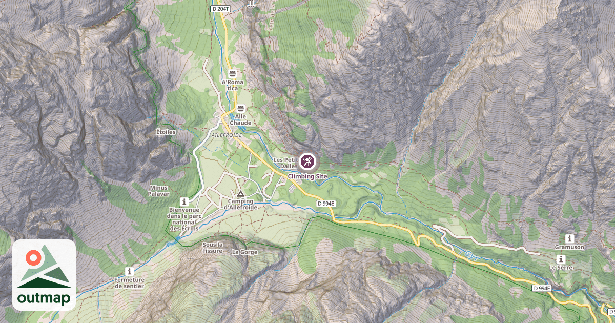 Map of Climbing Site