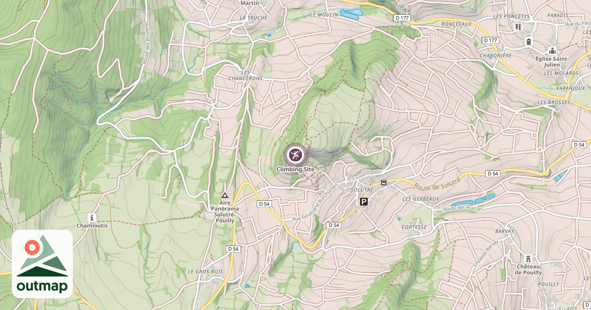 Map of Climbing Site