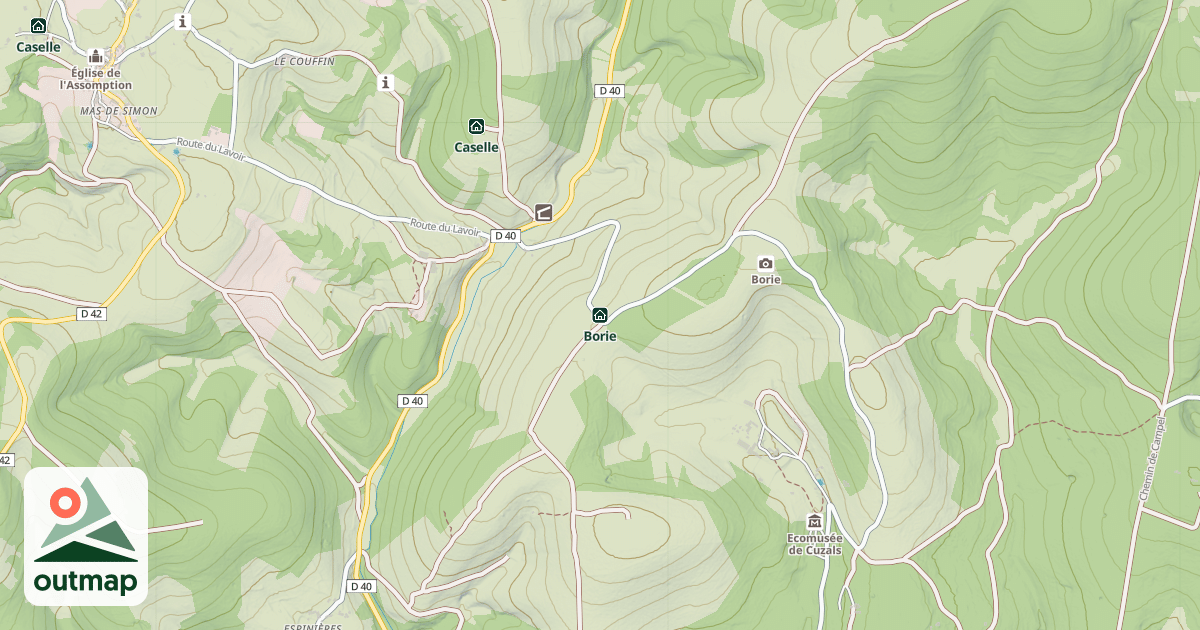 Map of Borie