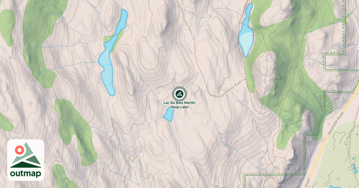 Map of Lac Du Bois North/Deep Lake