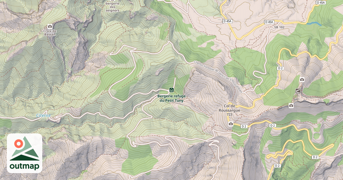 Map of Bergerie refuge du Petit Tuny