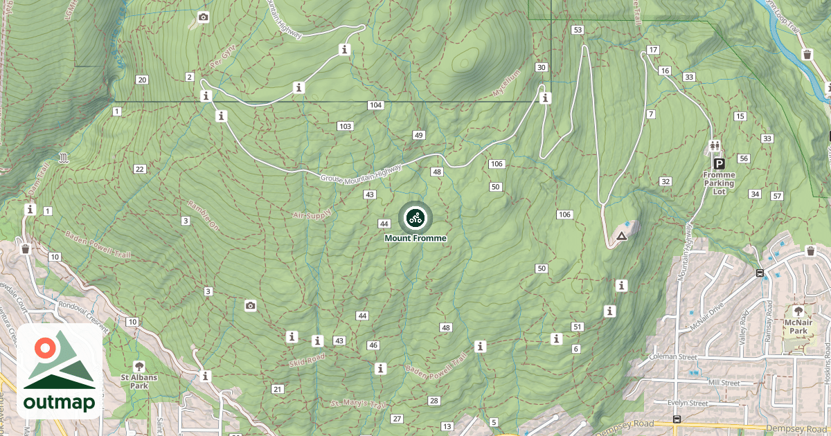 Map of Mount Fromme