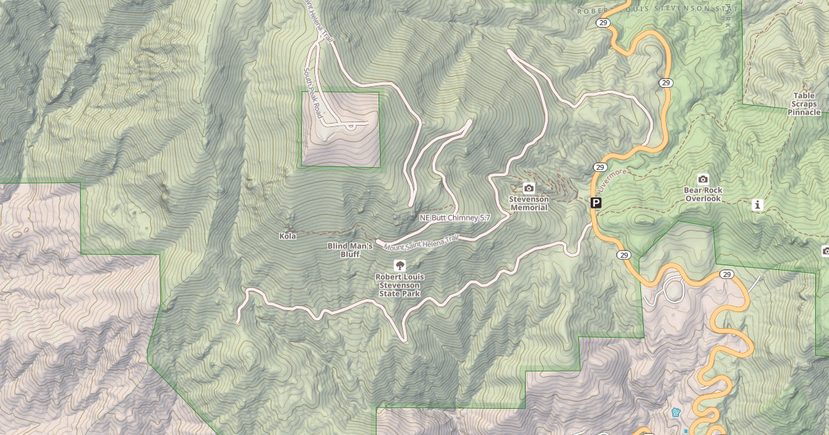 Map preview of NE Butt Chimney