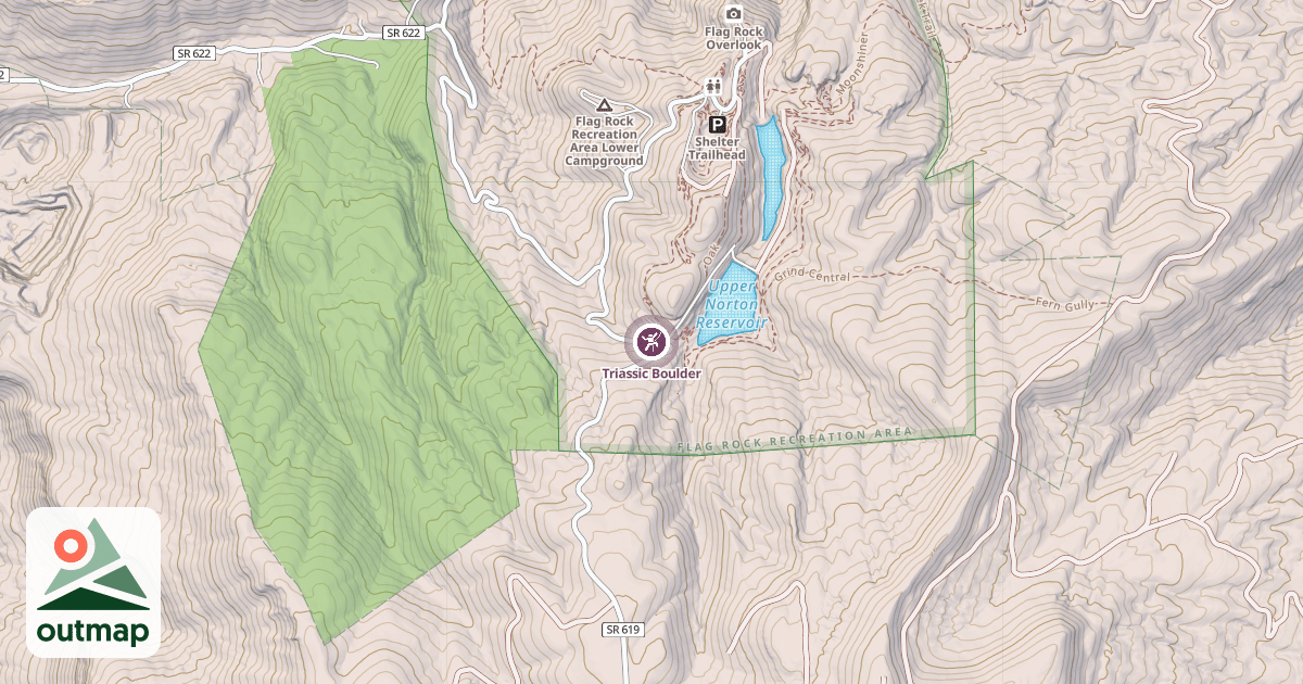 Map of Triassic Boulder