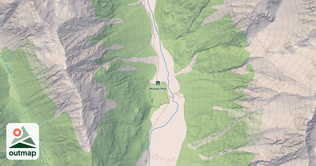 Map of Waiau Hut