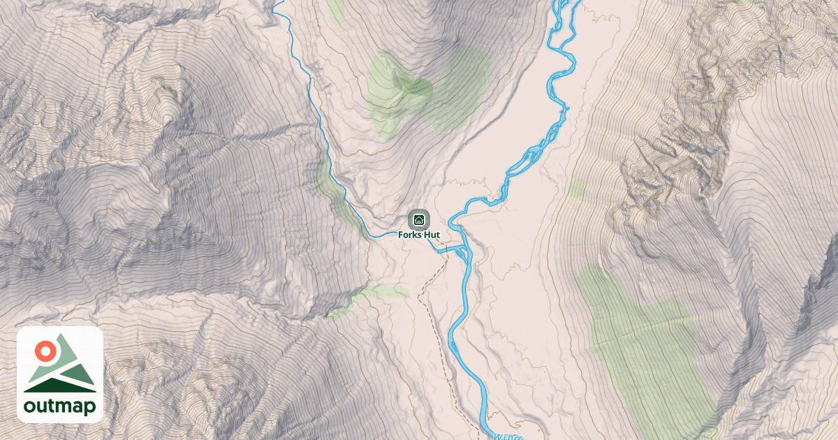 Map of Forks Hut