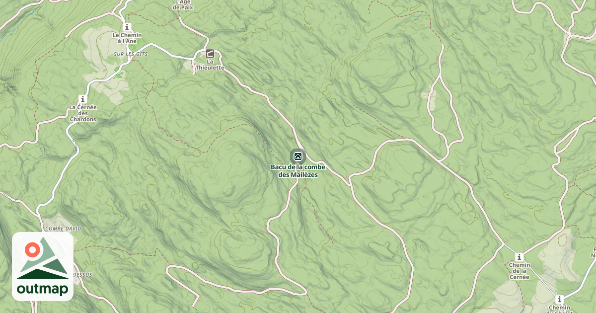 Map of Bacu de la combe des Mailèzes