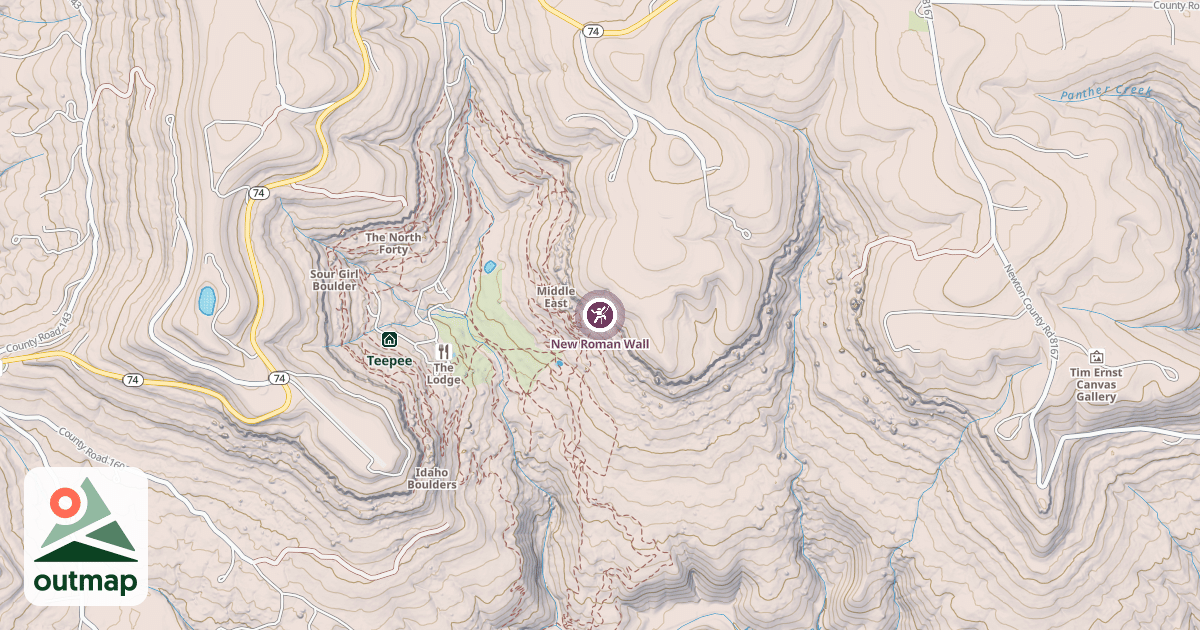 Map of New Roman Wall
