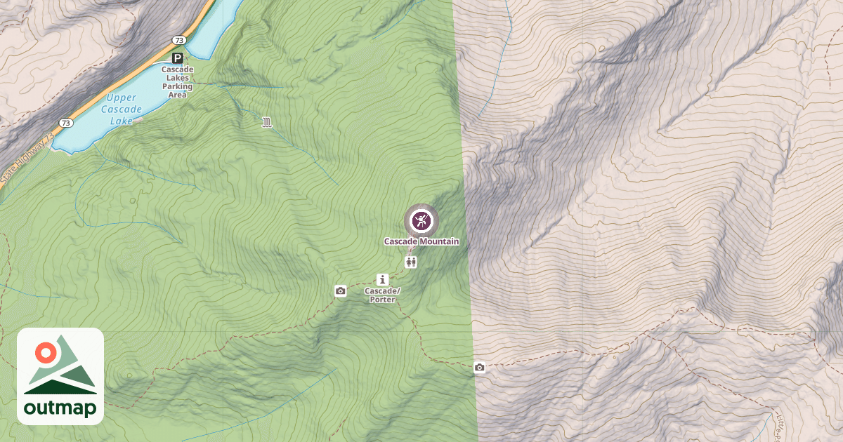 Map of Cascade Mountain