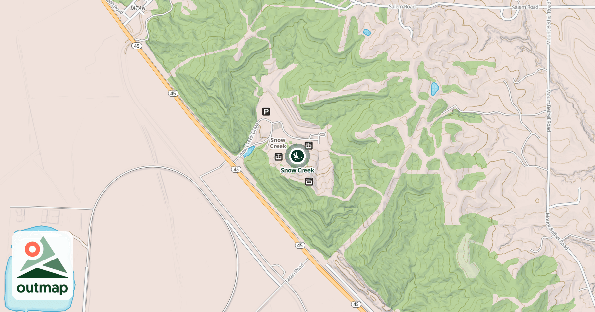 Map of Snow Creek