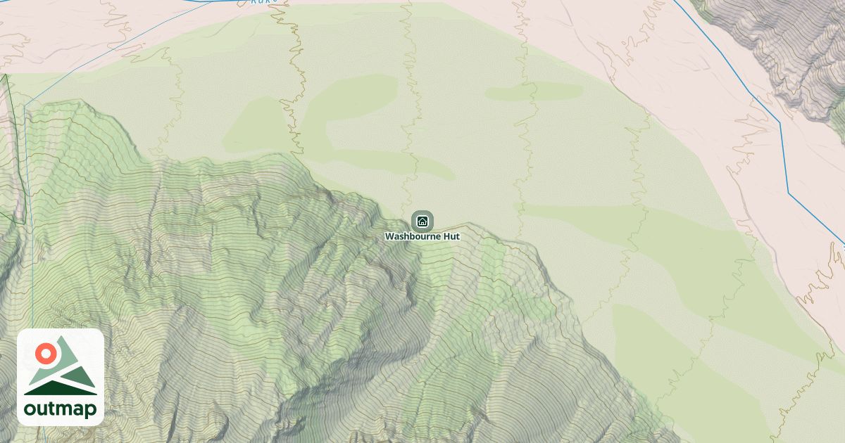 Map of Washbourne Hut