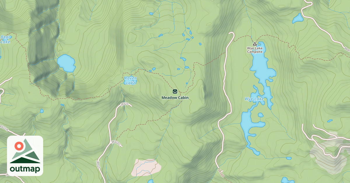 Map of Meadow Cabin