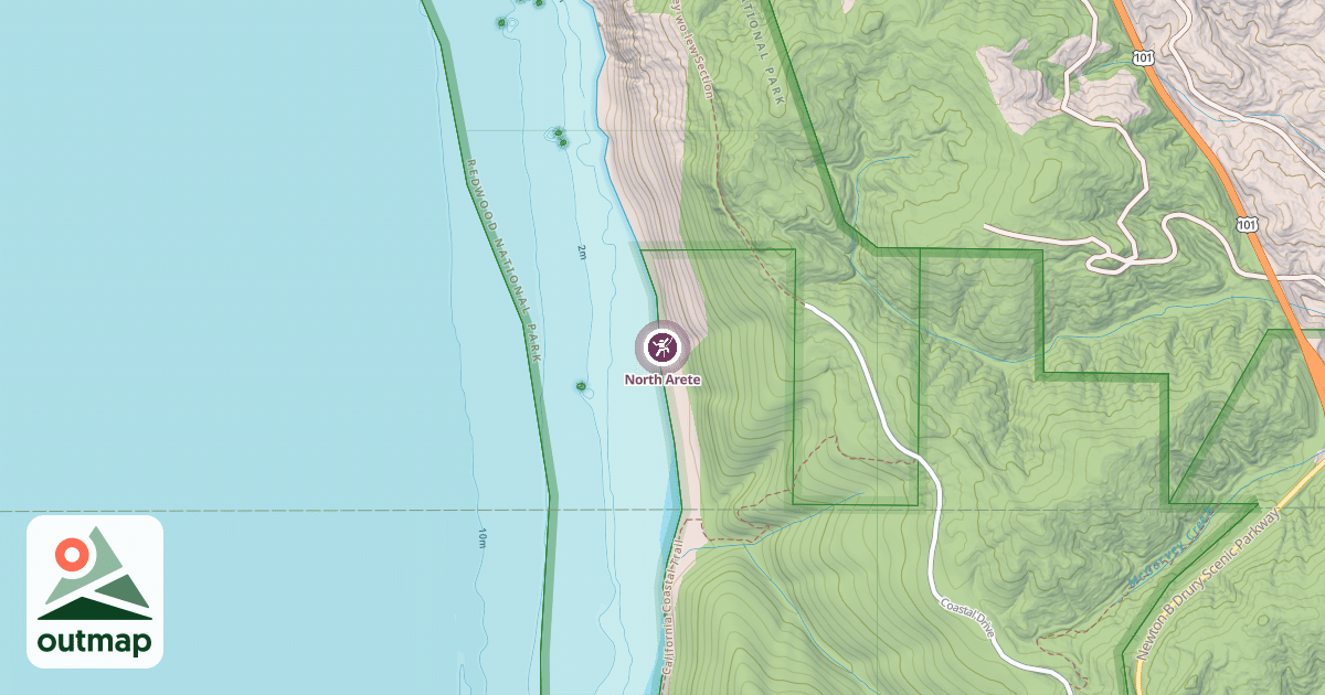 Map of North Arete