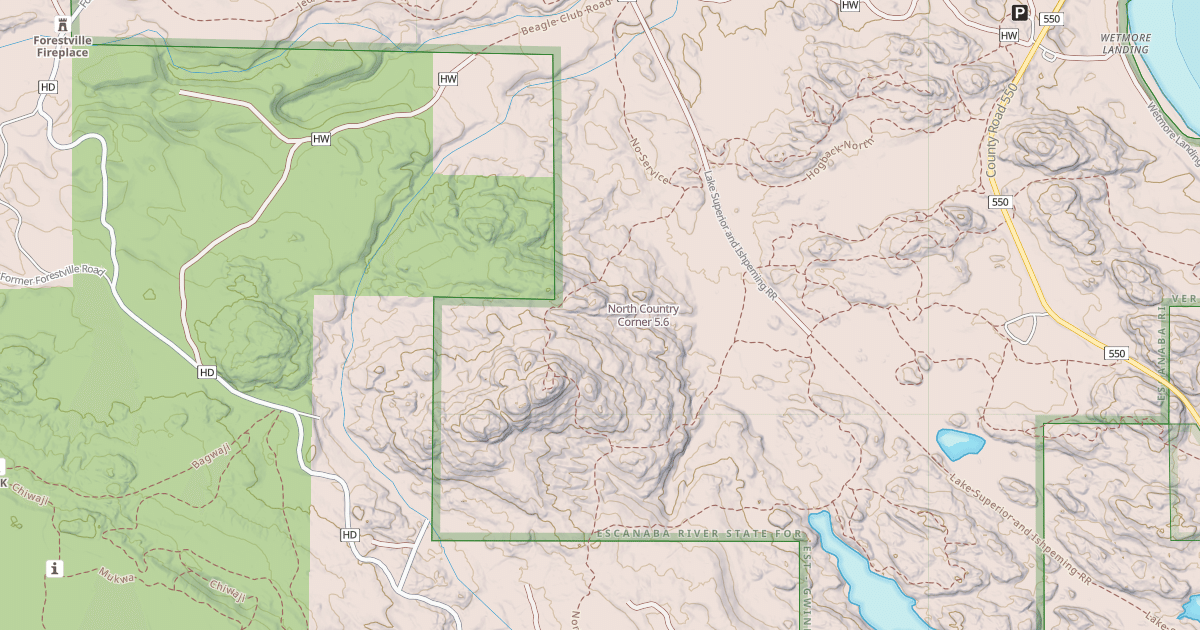 Map preview of North Country Corner