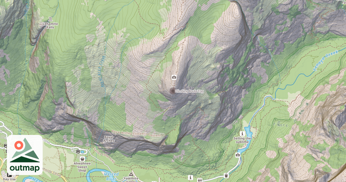 Map of Climbing Route Top