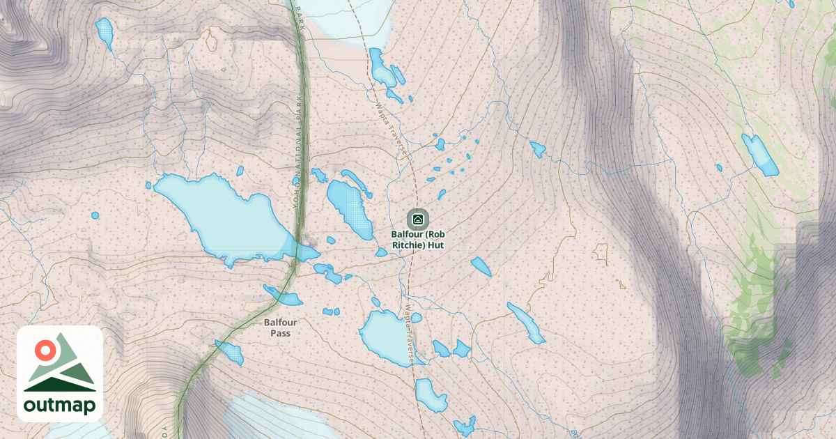 Map of Balfour (Rob Ritchie) Hut