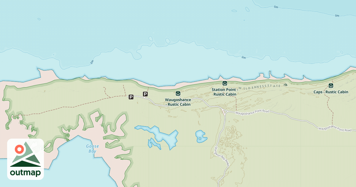 Map of Waugoshance - Rustic Cabin