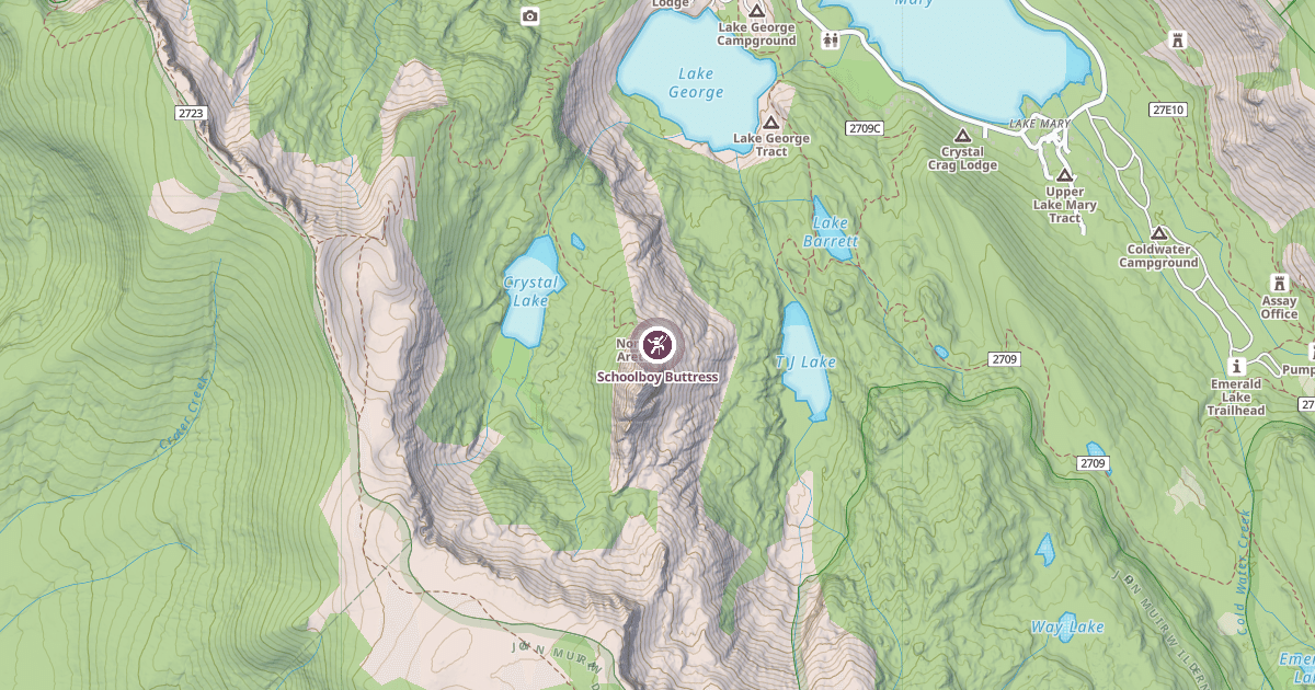 Map preview of Schoolboy Buttress