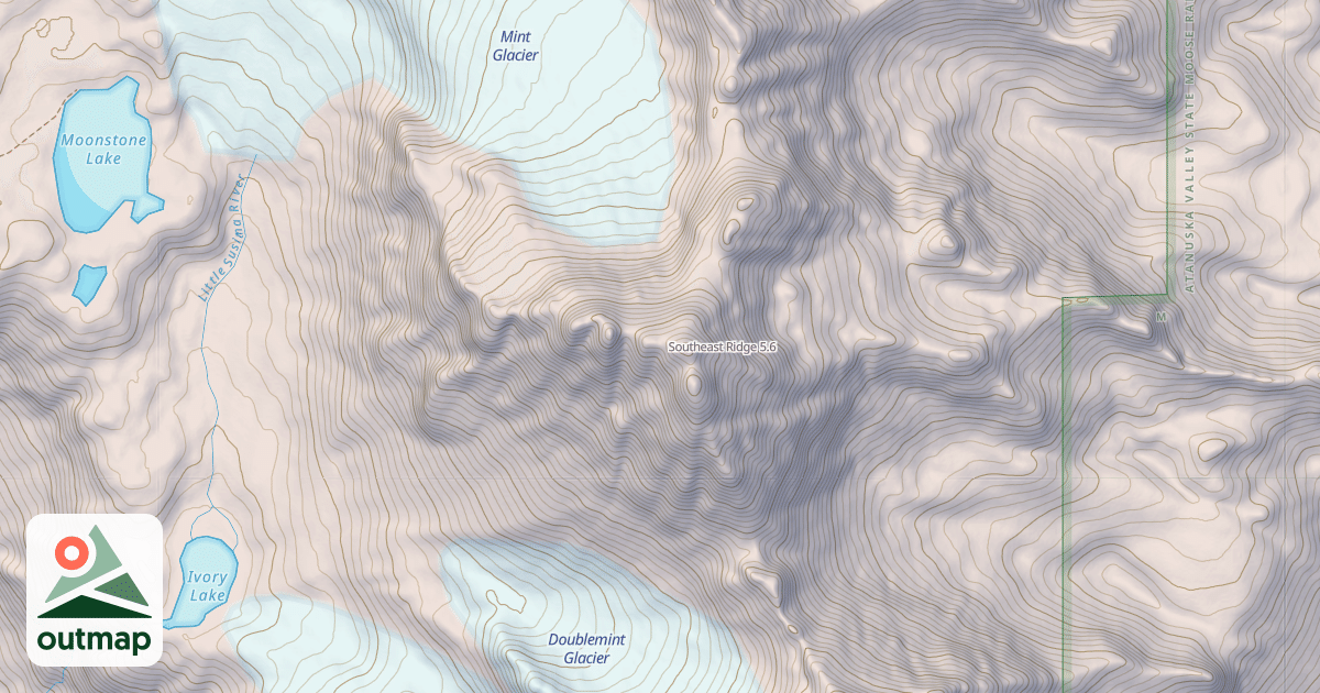 Map of Southeast Ridge
