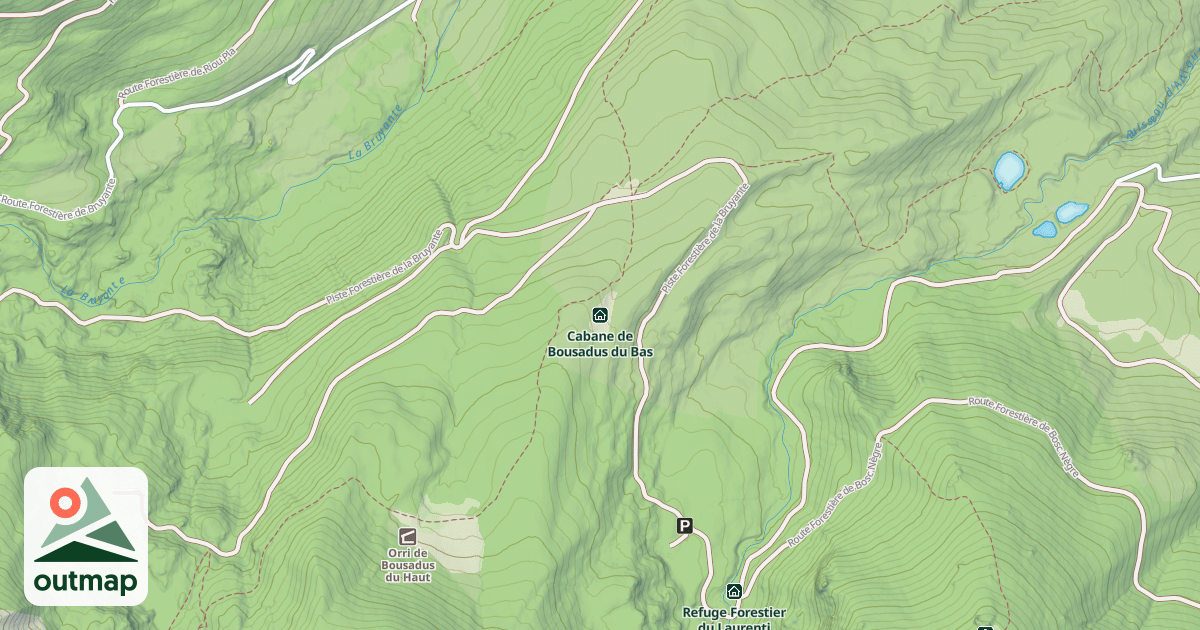 Map of Cabane de Bousadus du Bas
