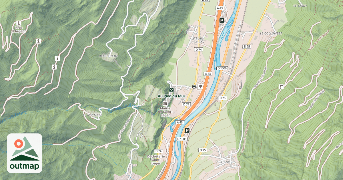 Map of Au Pied du Mur