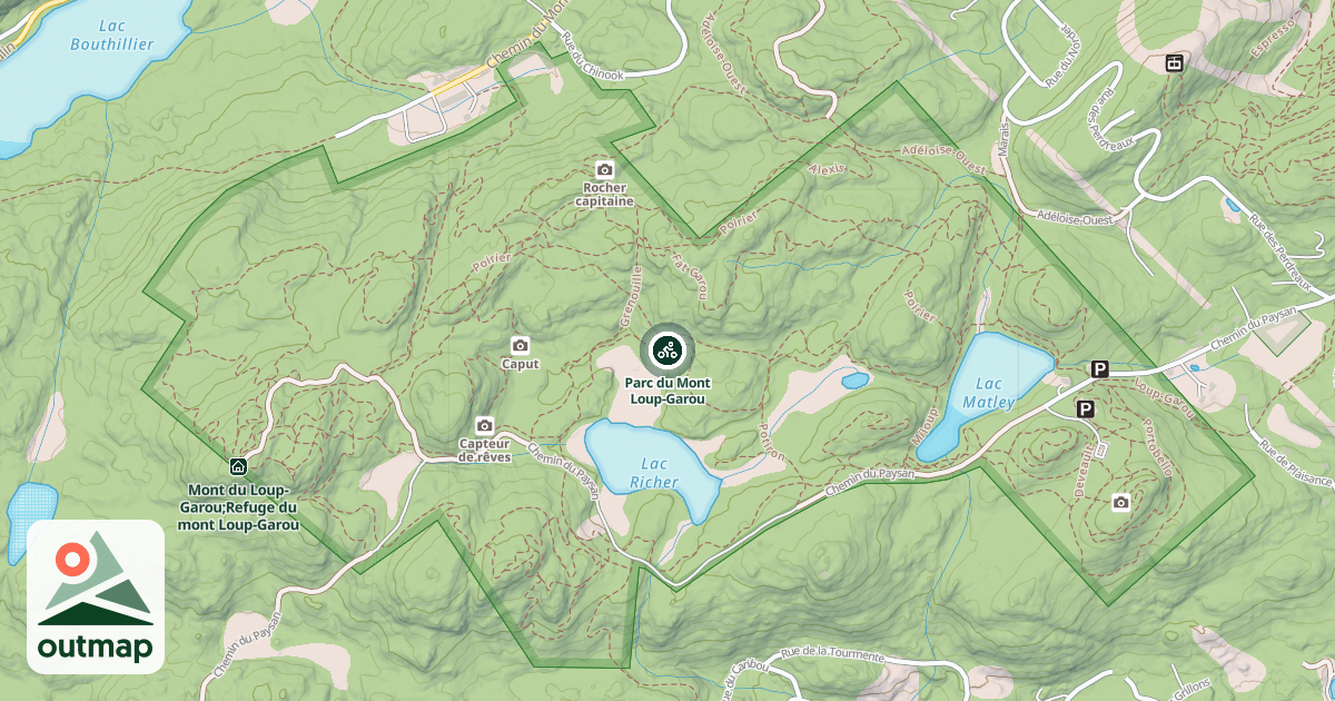 Map of Parc du Mont Loup-Garou