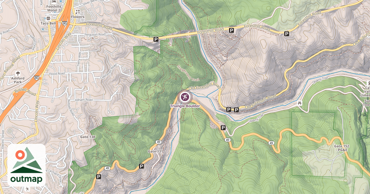 Map of Triangle Boulder