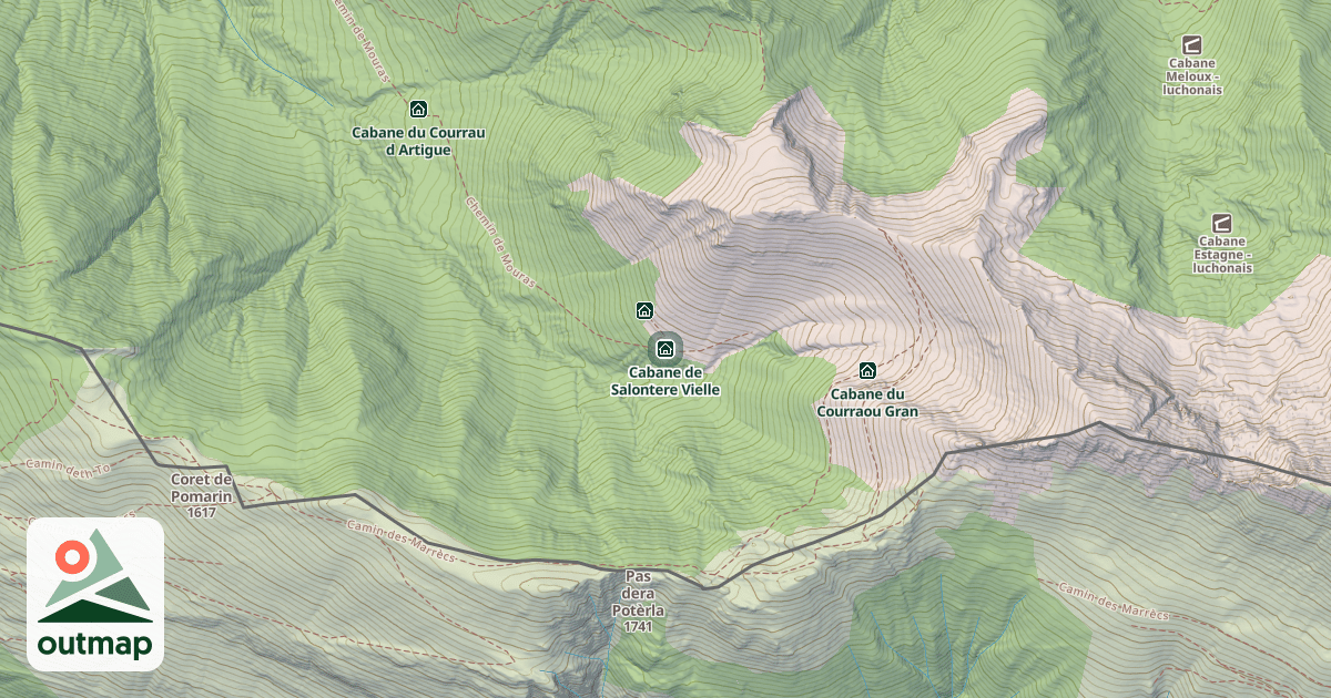 Map of Cabane de Salontere Vielle