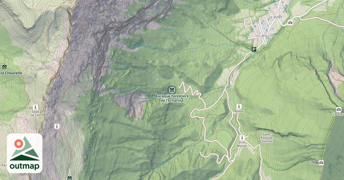 Map of Baraque forestière de l'Echarina