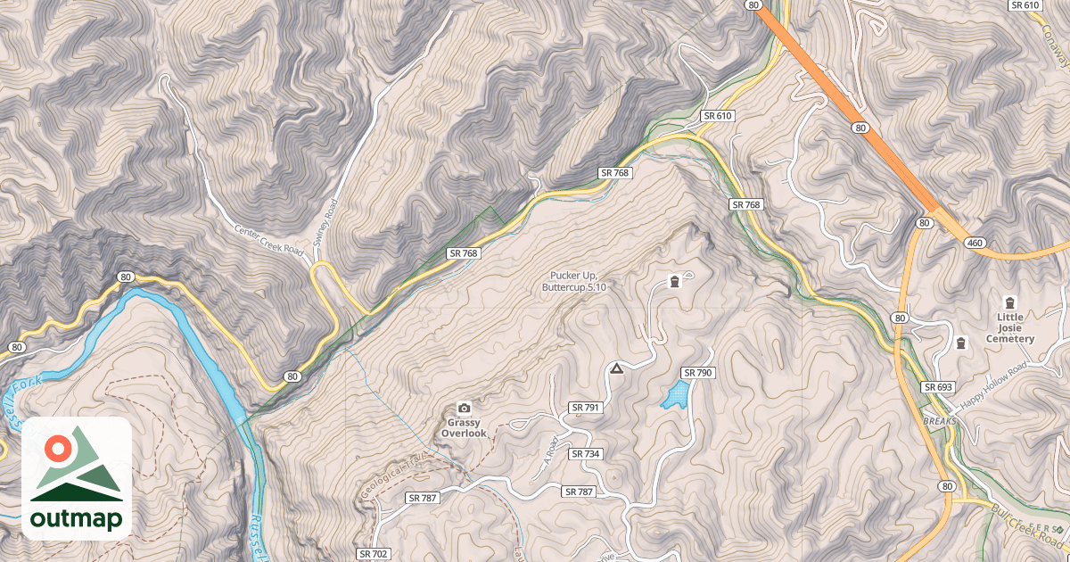 Map of Pucker Up, Buttercup