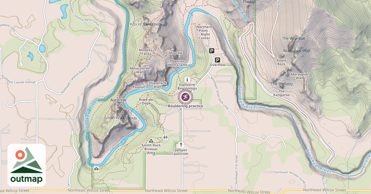 Map of Bouldering practice