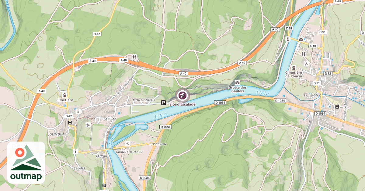 Map of Site d'Escalade
