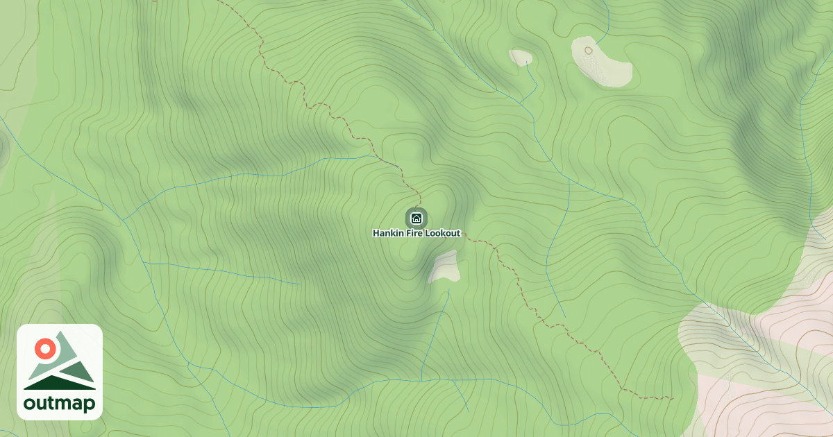Map of Hankin Fire Lookout