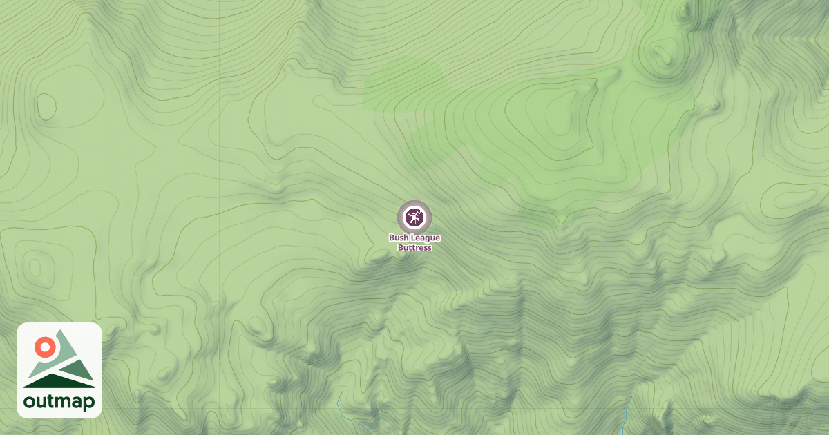 Map of Bush League Buttress