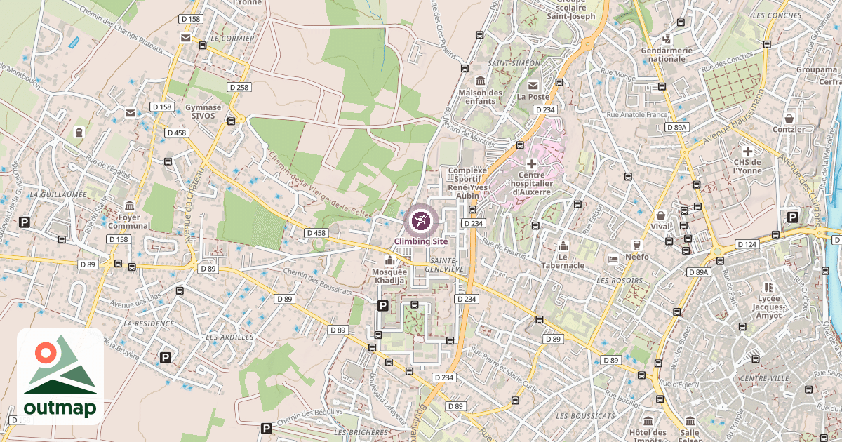 Map of Climbing Site