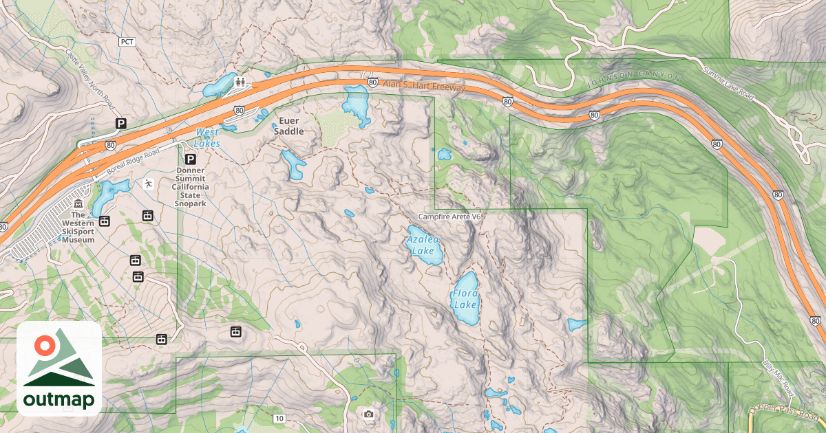Map of Campfire Arete