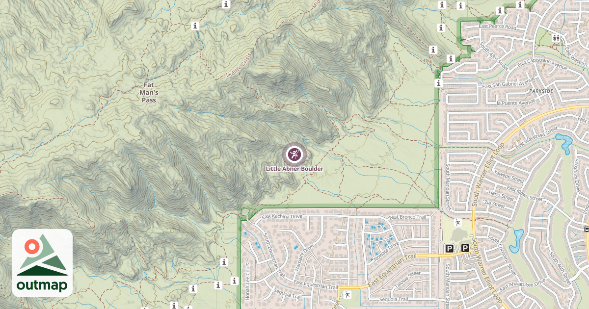 Map of Little Abner Boulder