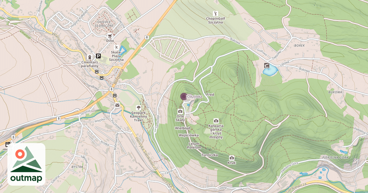 Map of (O)szóstka