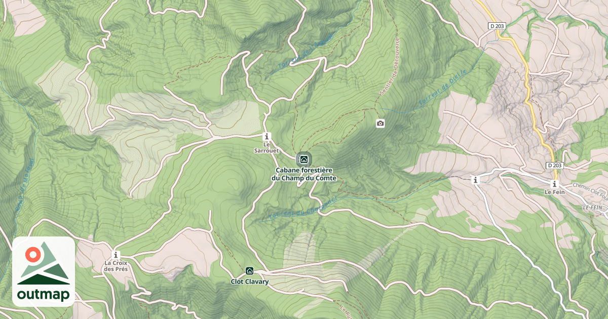 Map of Cabane forestière du Champ du Comte