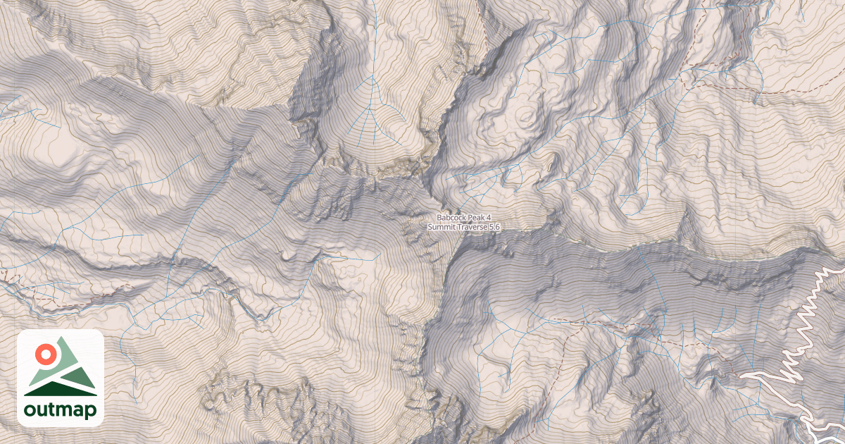 Map of Babcock Peak 4 Summit Traverse
