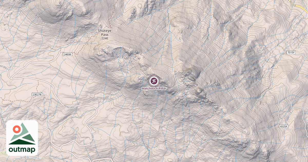 Map of Matchstick Pillar