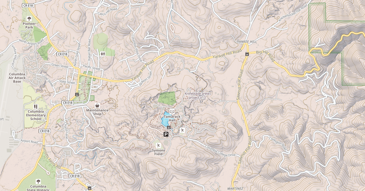 Map preview of Knifeblade arete project